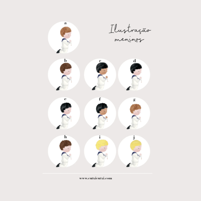 Mini Terço Dezena com Pagela - Lembrança para Primeira Comunhão