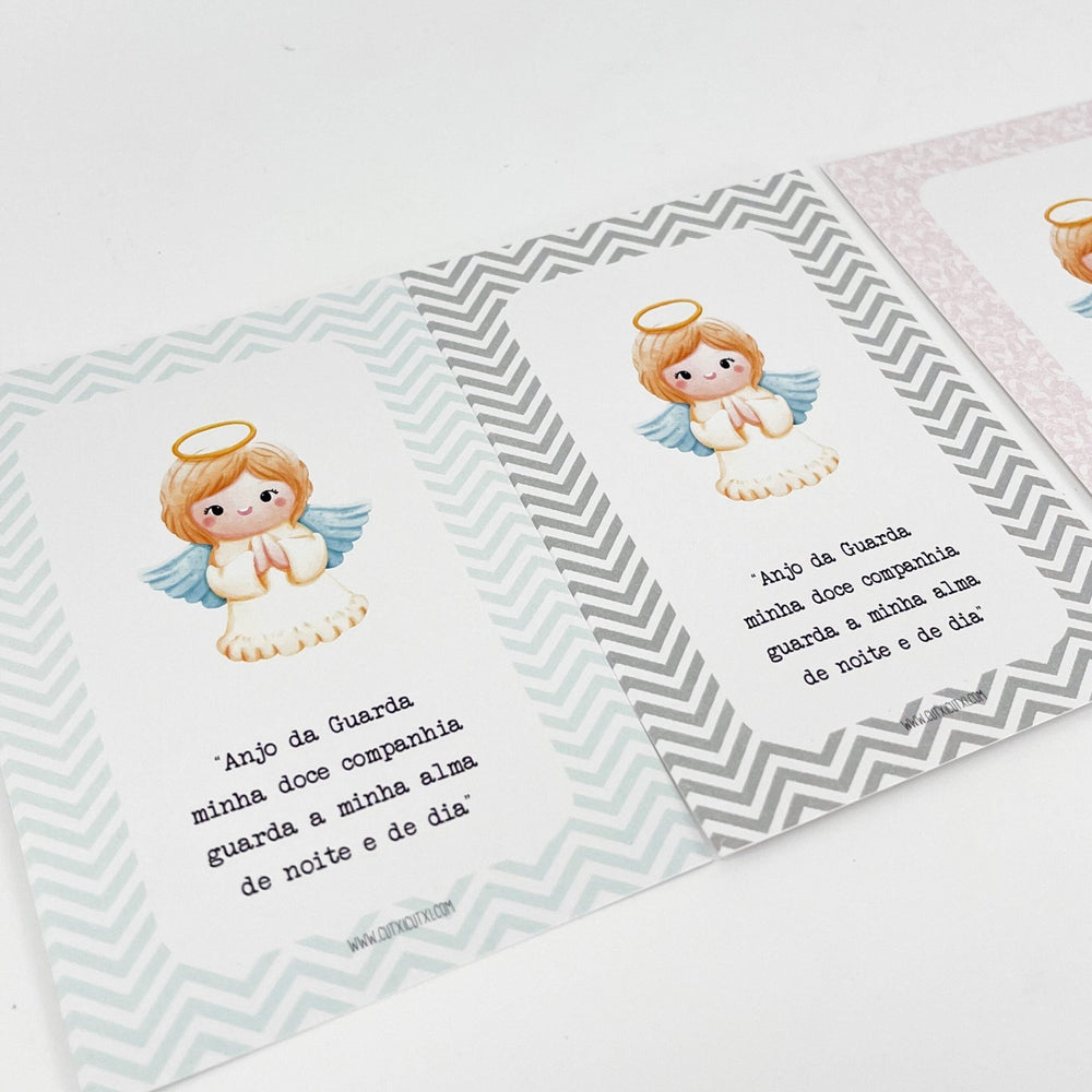Mini Terço Dezena com Pagela Anjinho - Lembrança - Cutxi Cutxi - Presentes Personalizados