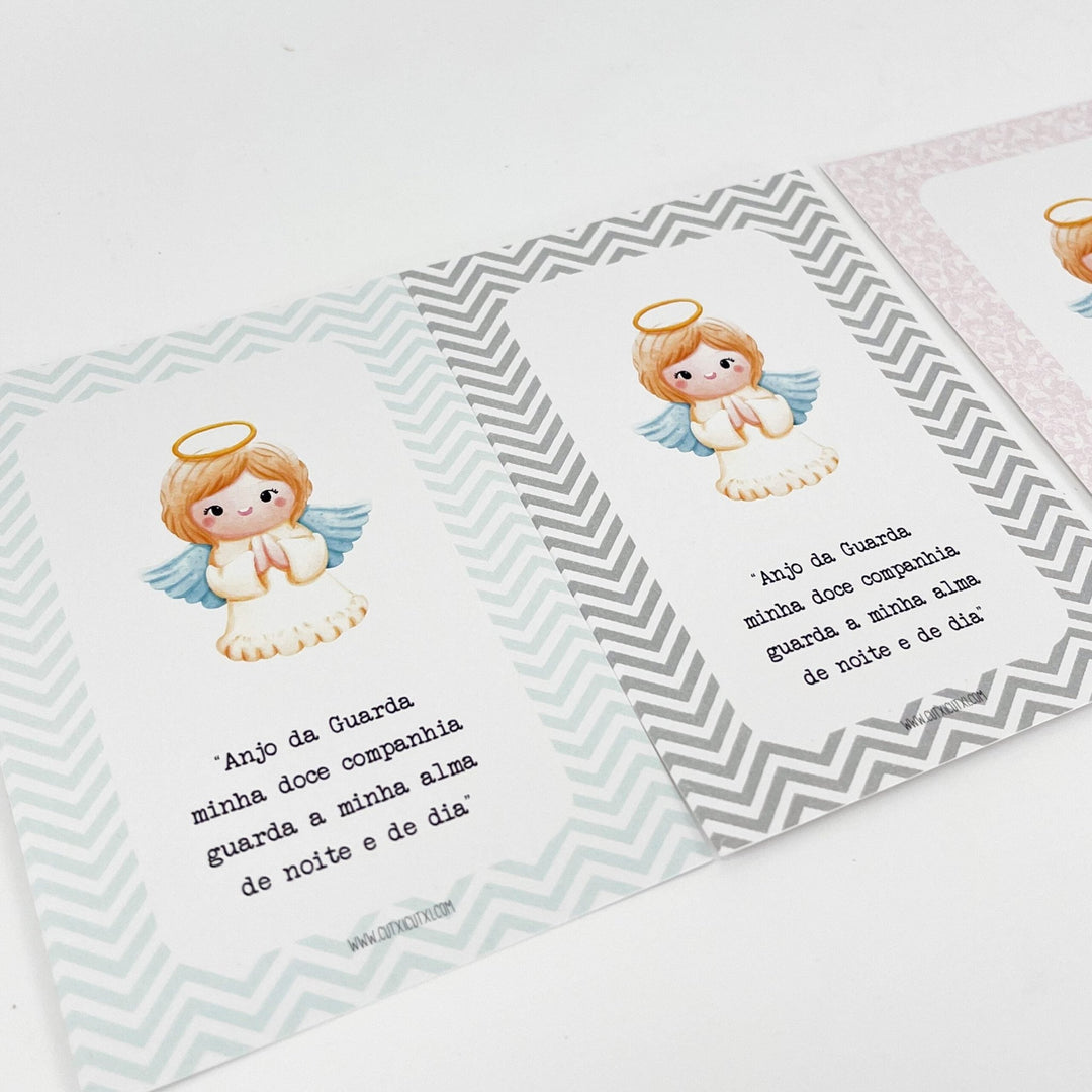 Mini Terço Dezena com Pagela Anjinho - Lembrança - Cutxi Cutxi - Presentes Personalizados