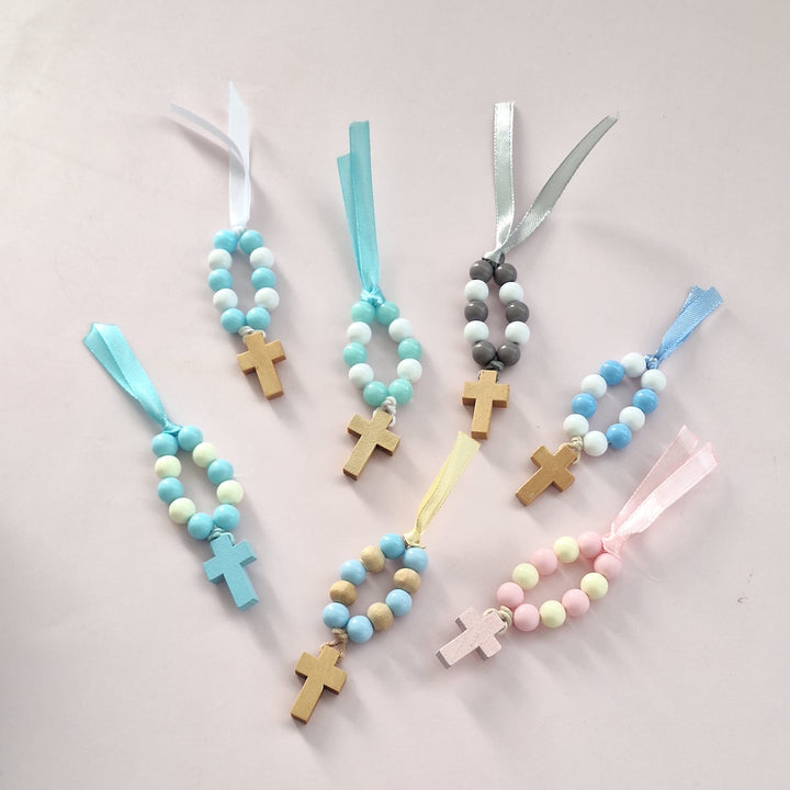 Mini Terço Dezena com Pagela - Lembrança para Batizado - Cutxi Cutxi - Presentes Personalizados