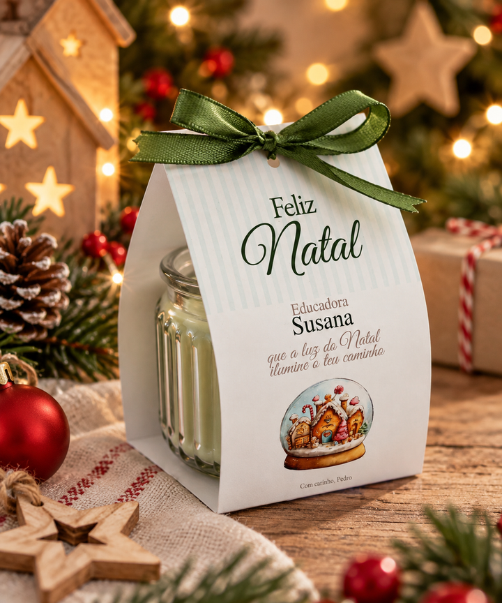 Mini Velinha de Natal Personalizada | Sonho de Natal