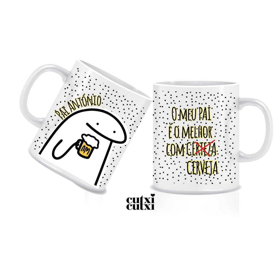 caneca flork o meu pai é melhor com cerveja