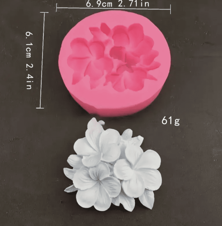 Molde Silicone Três Flores