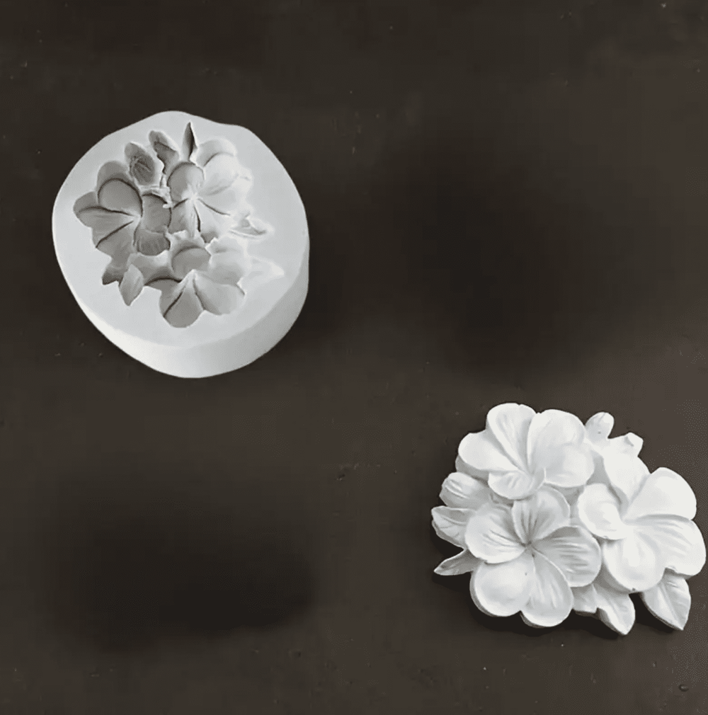 Molde Silicone Três Flores - Cutxi Cutxi - Presentes Personalizados