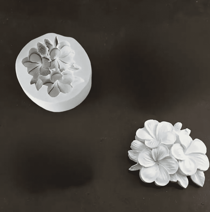 Molde Silicone Três Flores - Cutxi Cutxi - Presentes Personalizados