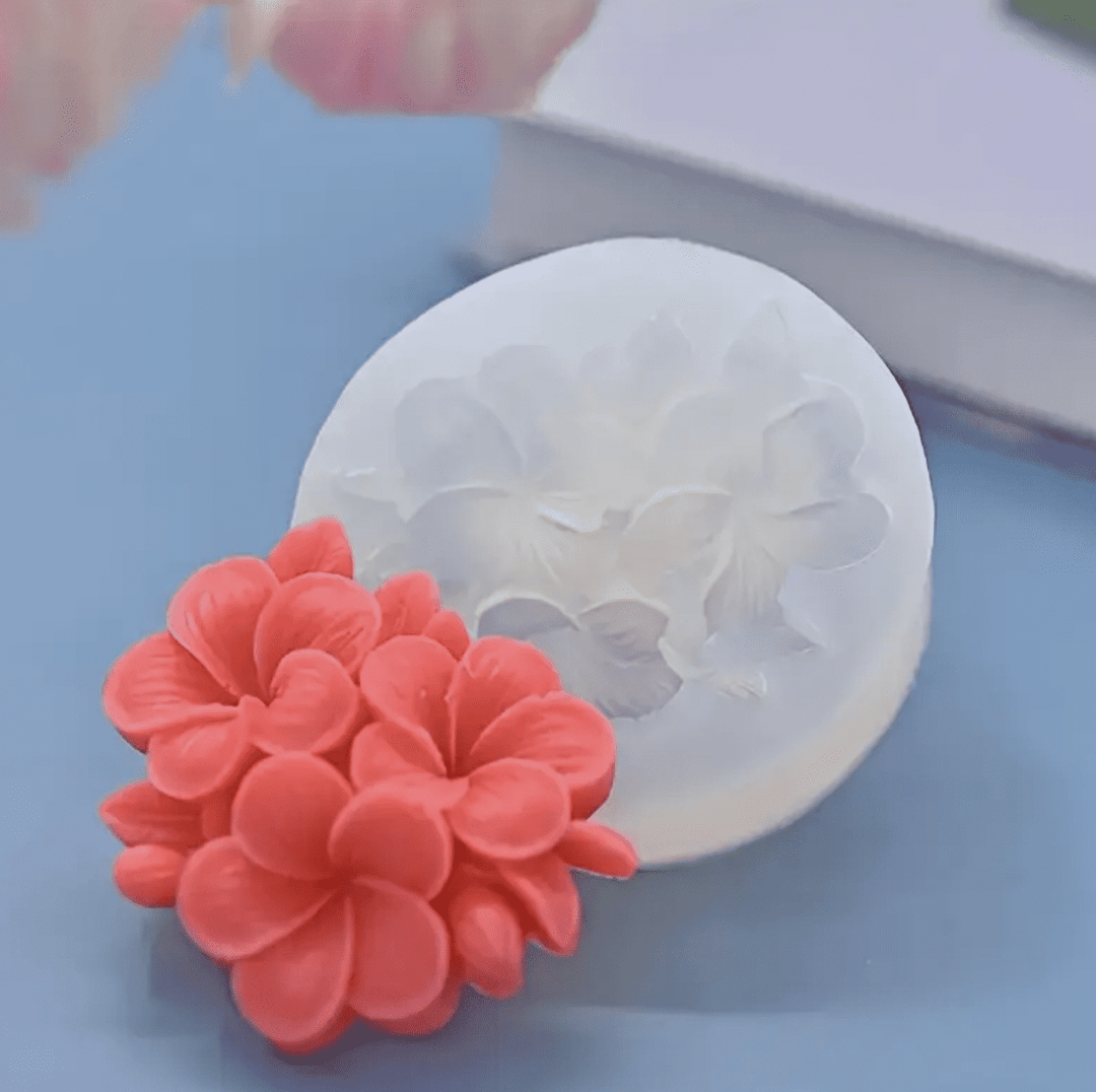 Molde Silicone Três Flores - Cutxi Cutxi - Presentes Personalizados