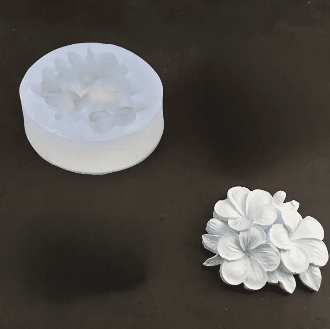 Molde Silicone Três Flores - Cutxi Cutxi - Presentes Personalizados