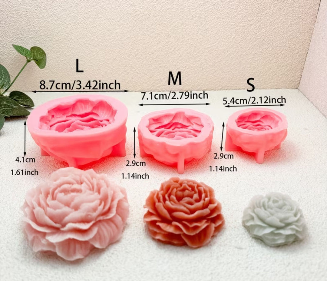 Molde Silicone Peonia tamanho S