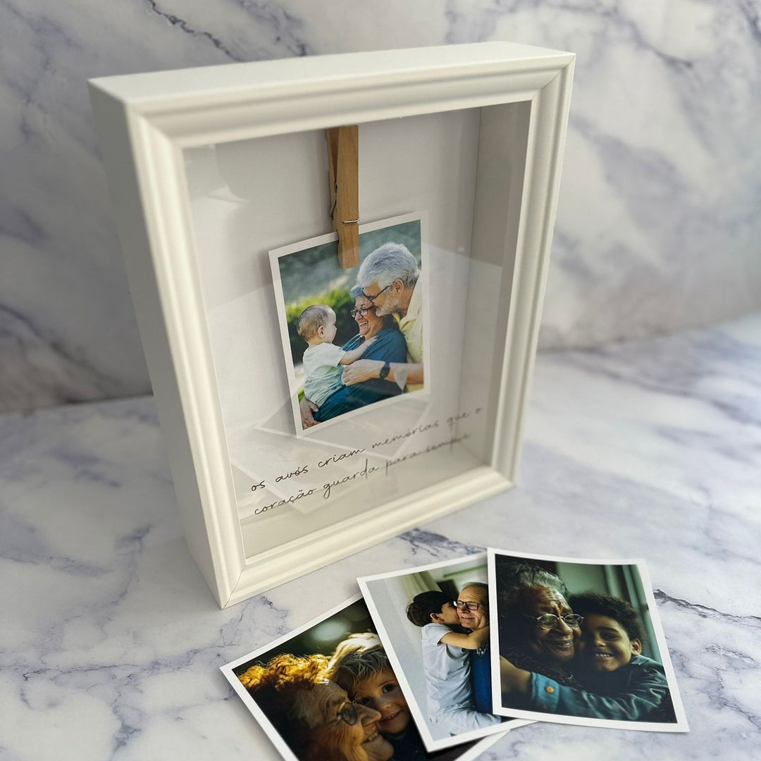 Moldura Avós criam memórias que o coração guarda para sempre | Presente Avós - Cutxi Cutxi - Presentes Personalizados