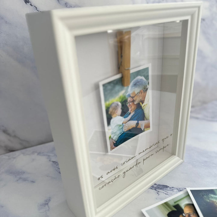 Moldura Avós criam memórias que o coração guarda para sempre | Presente Avós - Cutxi Cutxi - Presentes Personalizados