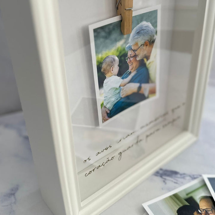 Moldura Avós criam memórias que o coração guarda para sempre | Presente Avós - Cutxi Cutxi - Presentes Personalizados