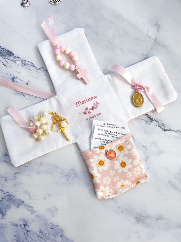 ✨ Oratório de Bolso Personalizado– Lembrança de Primeira Comunhão ou Batizado