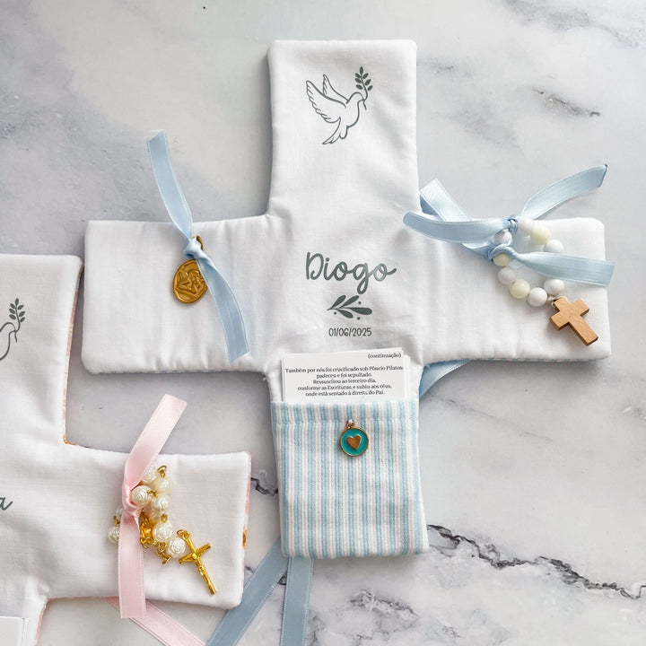 Oratório de Bolso Personalizado | Lembrança de Primeira Comunhão ou Batizado - Cutxi Cutxi - Presentes Personalizados