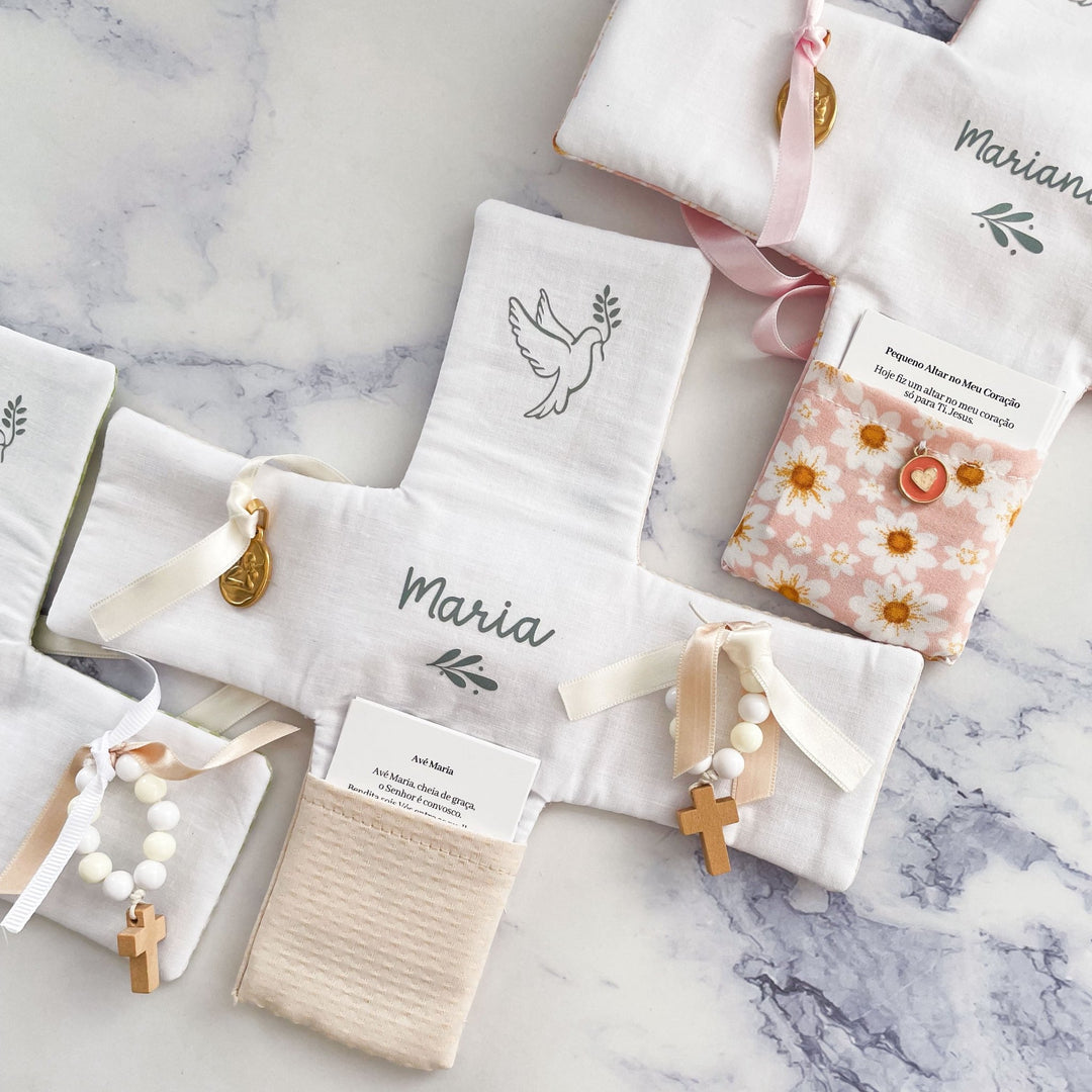 Oratório de Bolso Personalizado | Lembrança de Primeira Comunhão ou Batizado - Cutxi Cutxi - Presentes Personalizados