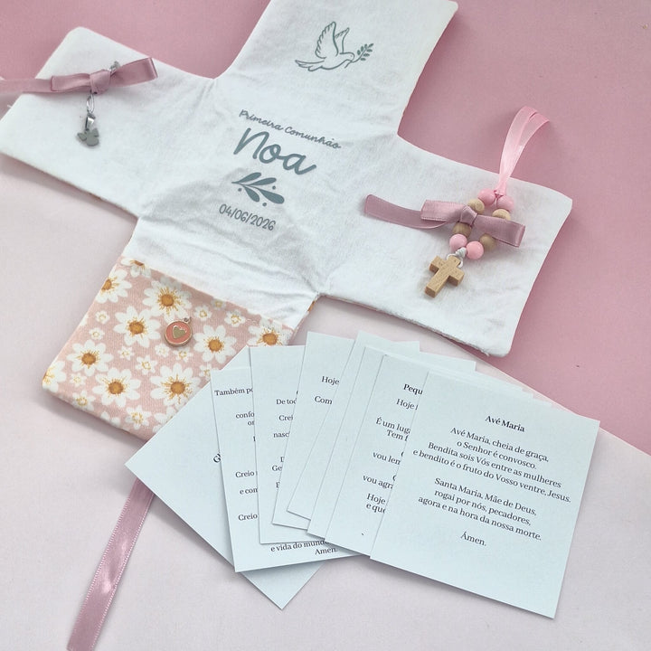 Oratório de Bolso Personalizado | Lembrança de Primeira Comunhão ou Batizado - Cutxi Cutxi - Presentes Personalizados