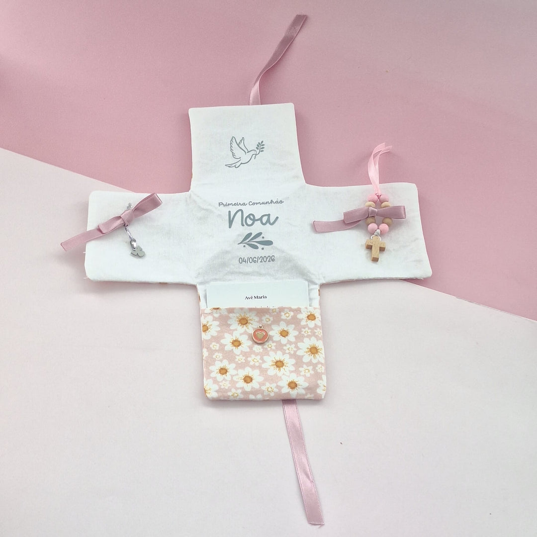 Oratório de Bolso Personalizado | Lembrança de Primeira Comunhão ou Batizado - Cutxi Cutxi - Presentes Personalizados