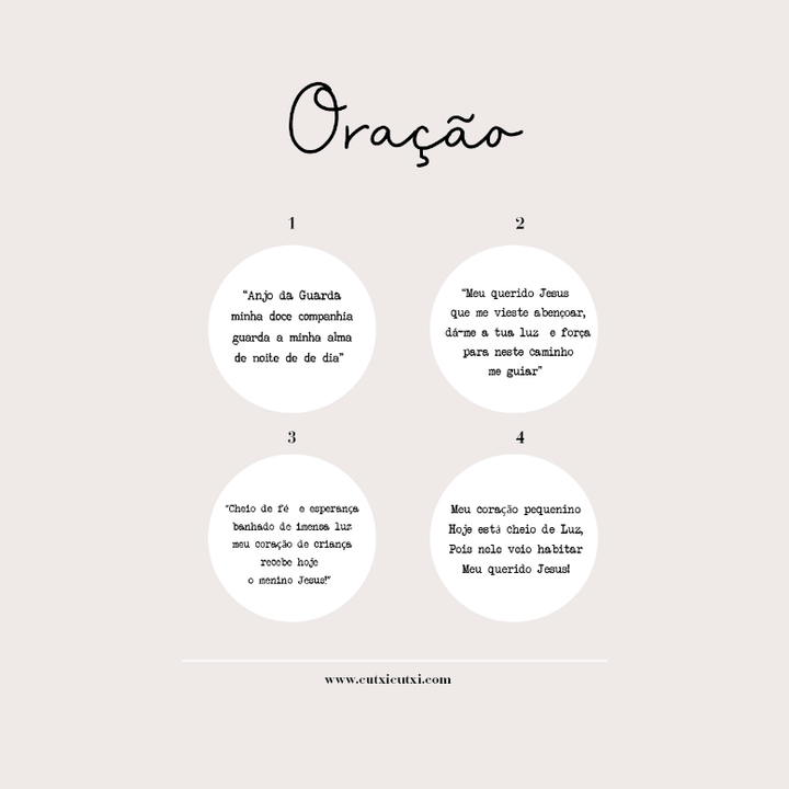 Pagela Santinhos Ilustrados - Lembrança Batizado - Cutxi Cutxi - Presentes Personalizados
