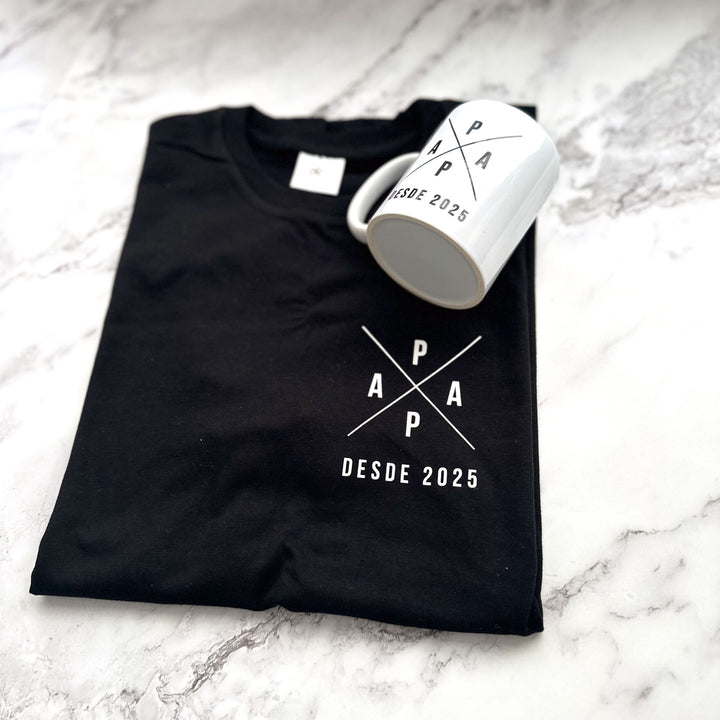 T-Shirt Cross PAPÁ Desde... – Simples, Moderna e Cheia de Significado! 👕