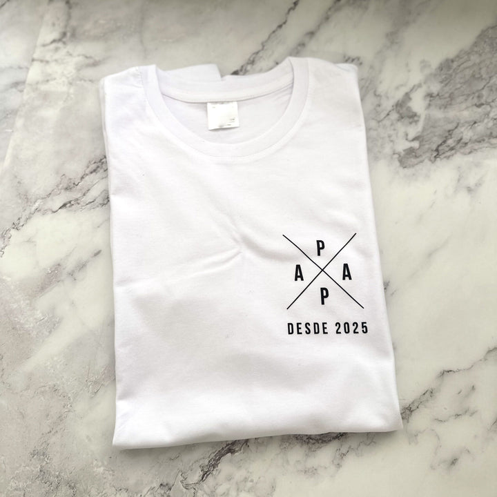 T-Shirt Cross PAPÁ Desde... – Simples, Moderna e Cheia de Significado! 👕