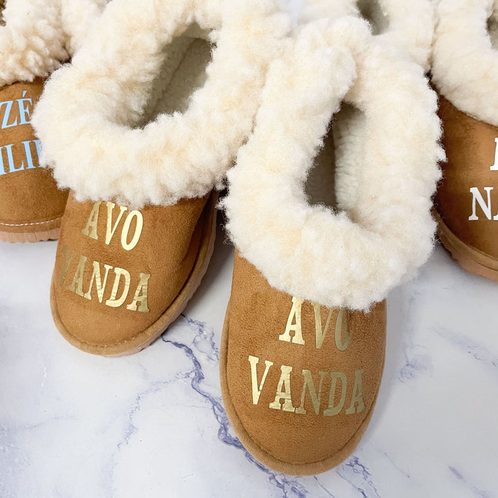 Pantufas Personalizadas com nome - Cutxi Cutxi - Presentes Personalizados