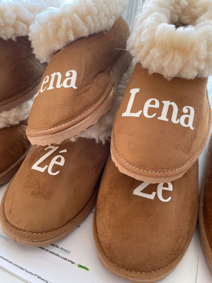 Pantufas Personalizadas com nome - Cutxi Cutxi - Presentes Personalizados