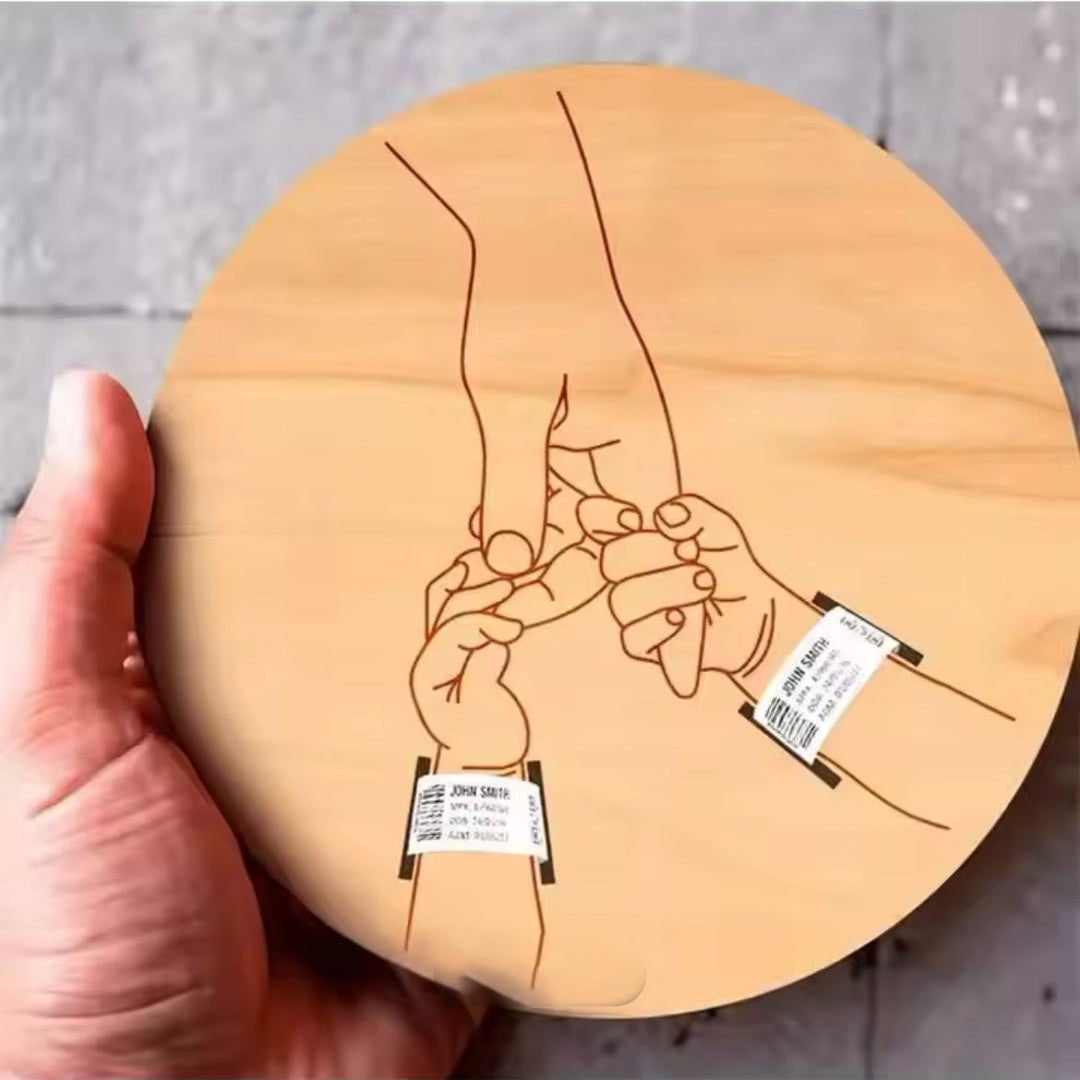 Placa Personalizada para Pulseira de Maternidade - Cutxi Cutxi - Presentes Personalizados