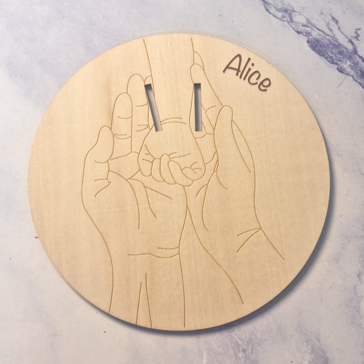 Placa Personalizada para Pulseira de Maternidade - Cutxi Cutxi - Presentes Personalizados