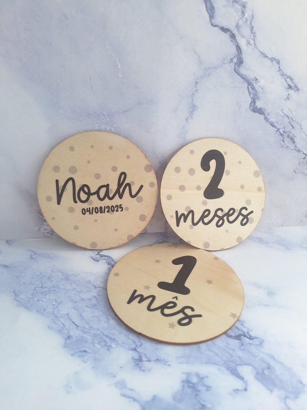 Placas em Madeira Milestones para Bebé Personalizadas 🌿✨ - Cutxi Cutxi - Presentes Personalizados