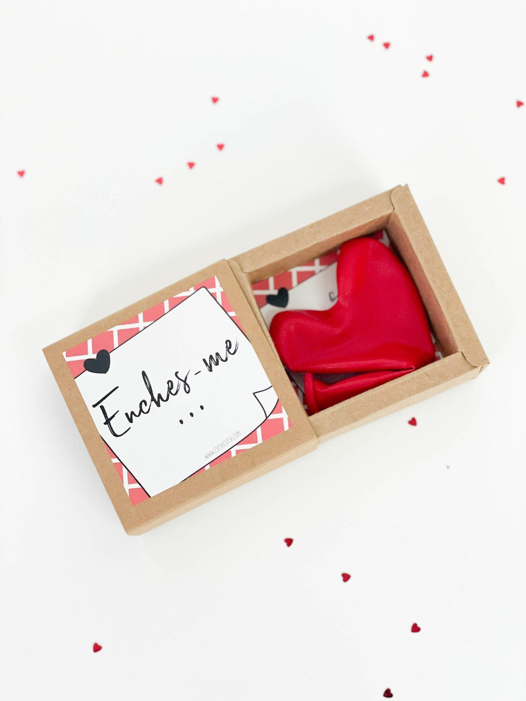 Postal EmCaixa Enches - me o Coração - Presente Namorados - Cutxi Cutxi - Presentes Personalizados