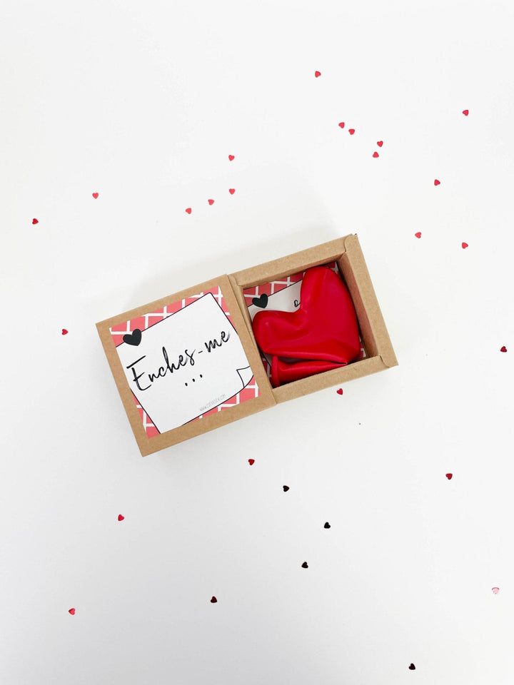 Postal EmCaixa Enches - me o Coração - Presente Namorados - Cutxi Cutxi - Presentes Personalizados