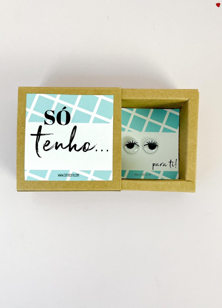 Postal EmCaixa Só tenho olhos para ti - Presente Dia dos Namorados - Cutxi Cutxi - Presentes Personalizados