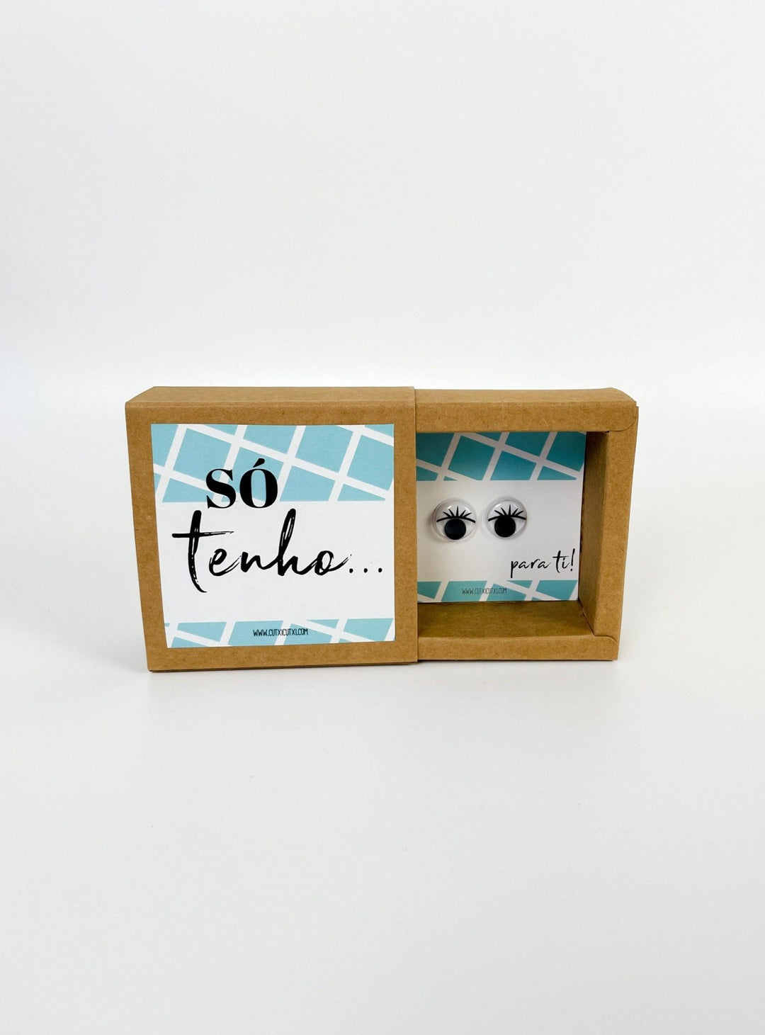 Postal EmCaixa Só tenho olhos para ti - Presente Dia dos Namorados - Cutxi Cutxi - Presentes Personalizados