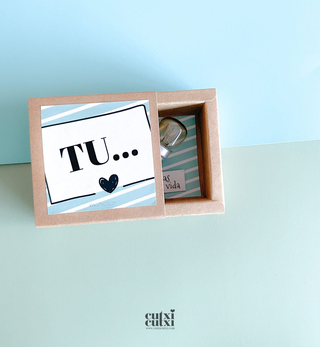 Postal EmCaixa Tu iluminas a minha vida - Presente Namorados - Cutxi Cutxi - Presentes Personalizados