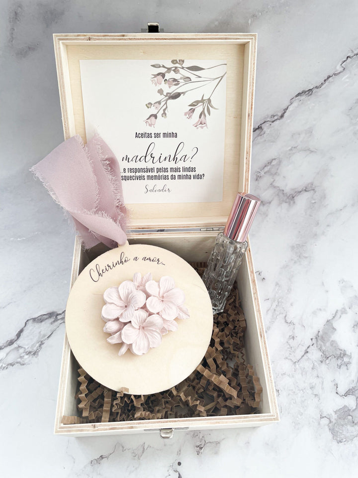 Caixa Convite de Batizado Aromático e Personalizado – Para Momentos que Ficam na Memória