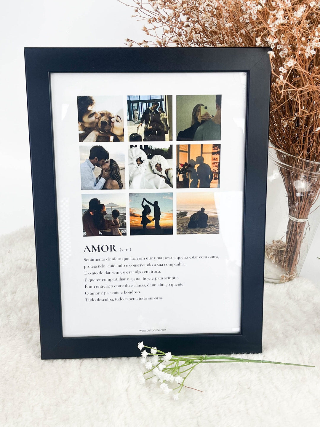 Quadro Moldura Definição de AMOR - Presente Dia dos Namorados