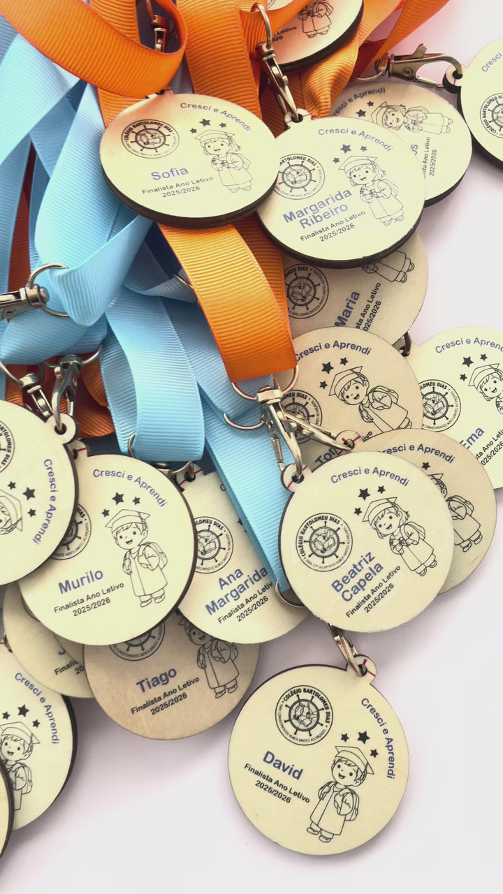 Medalha Personalizada Finalistas - Menino e Menina