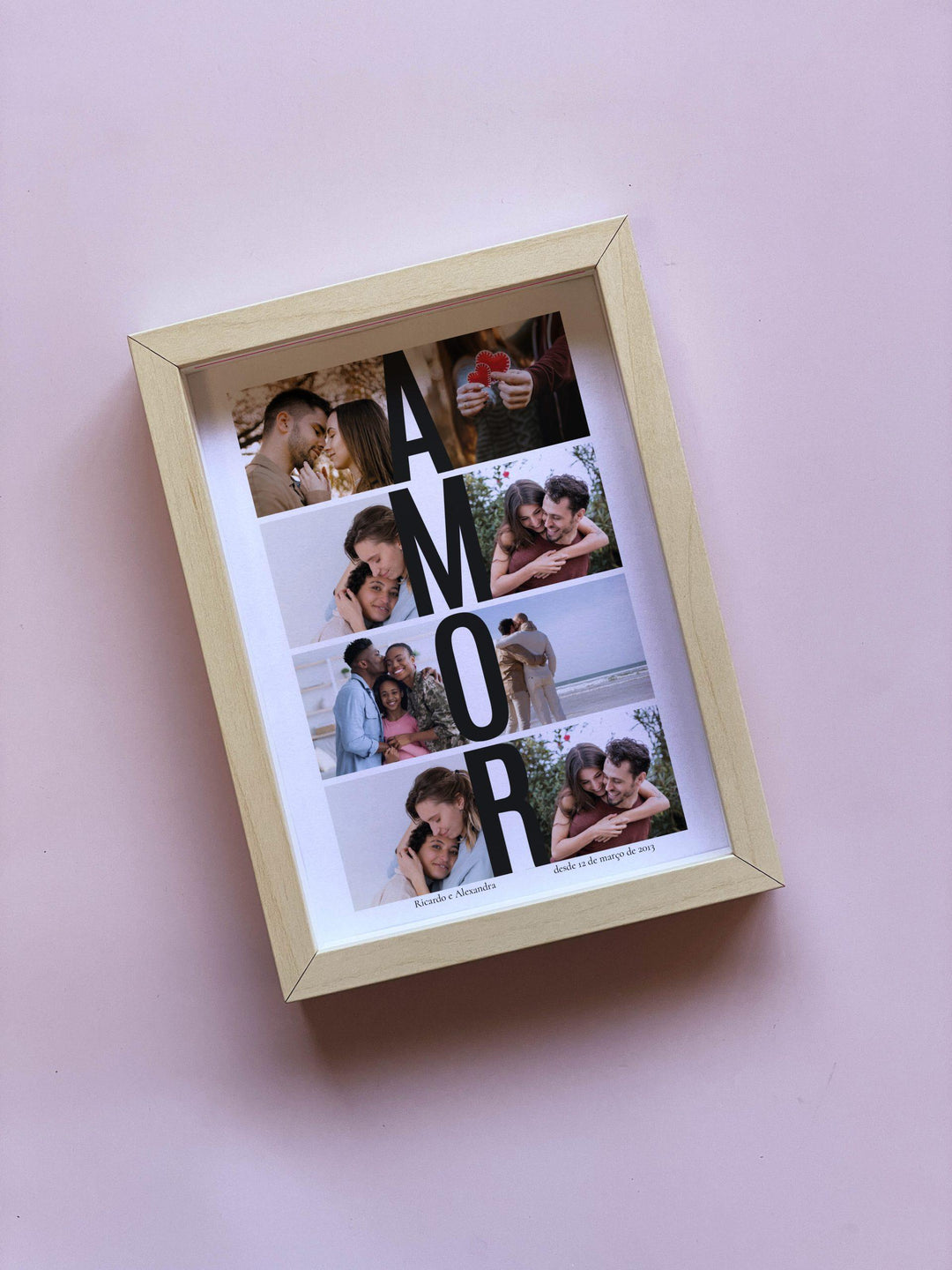 Quadro Moldura AMOR - Presente Dia dos Namorados