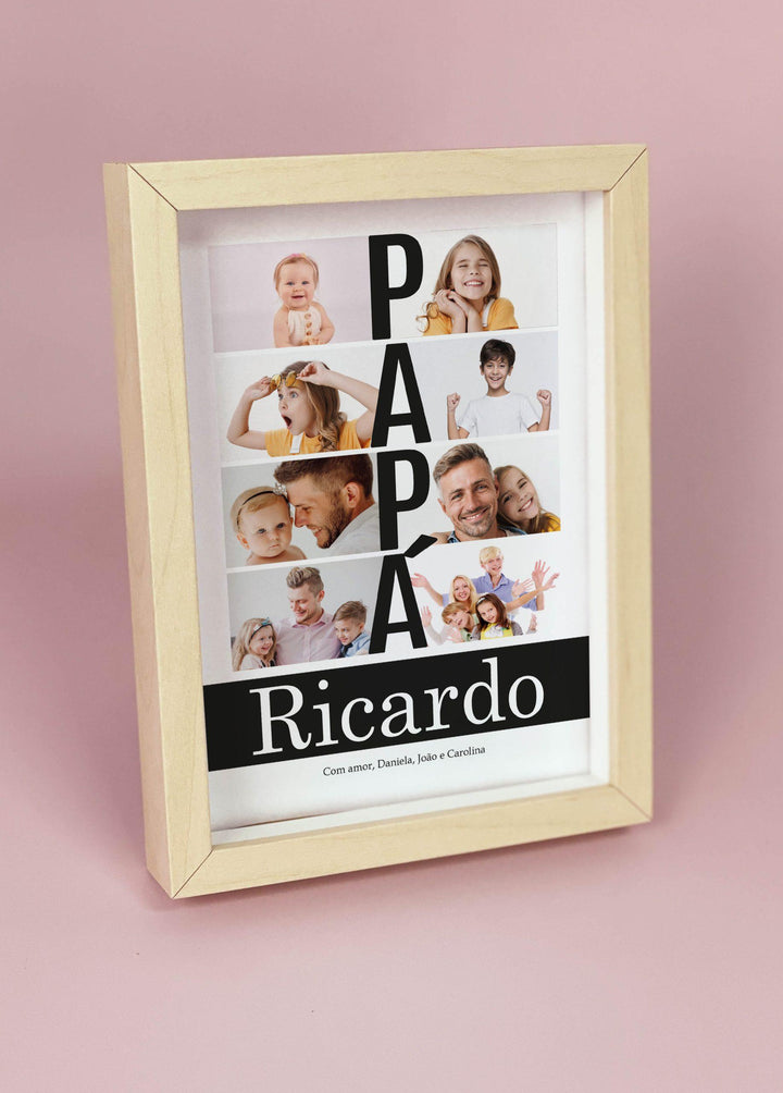 Quadro Moldura PAPÁ...  Presente Dia do Pai