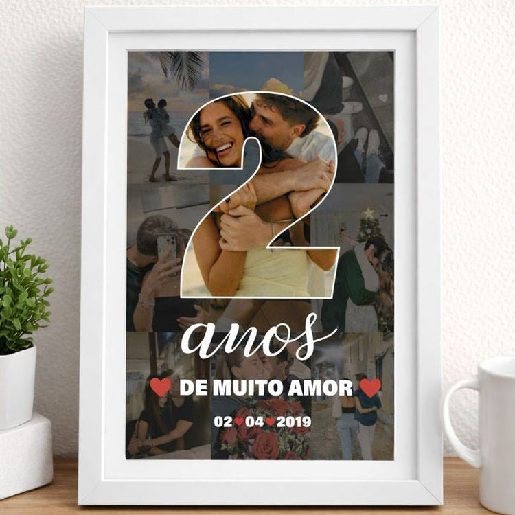 Quadro A Nossa História - Presente Dia dos Namorados - Cutxi Cutxi - Presentes Personalizados