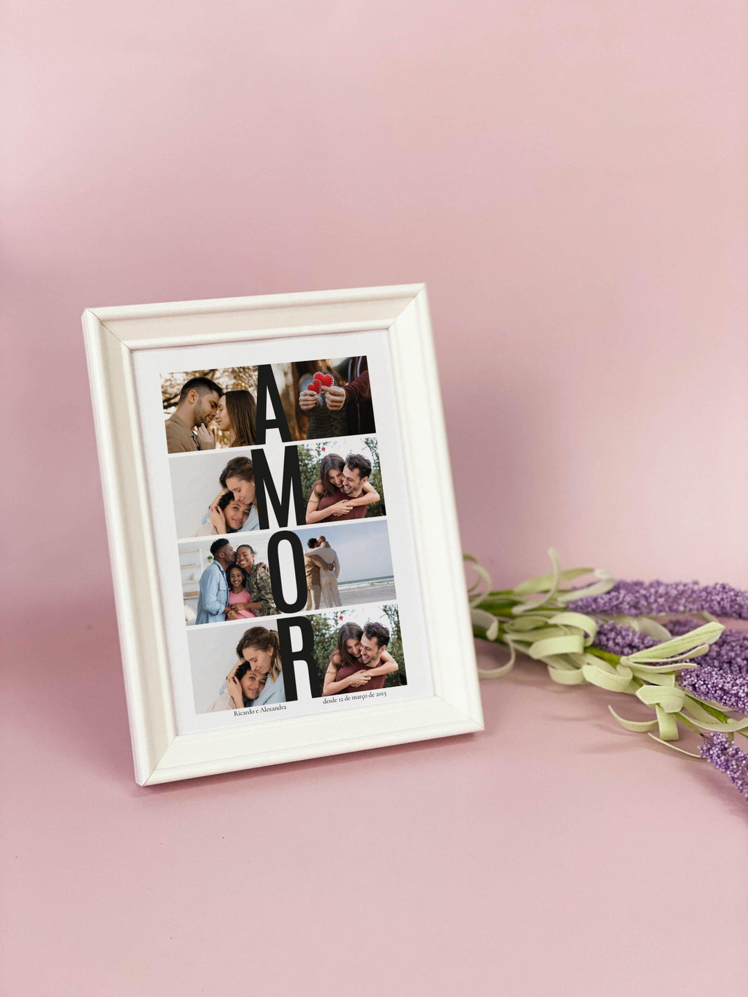 Quadro Moldura AMOR - Presente Dia dos Namorados