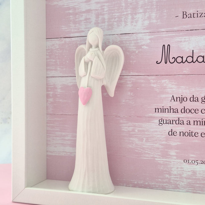 Quadro Anjo Elegance Personalizado | Presente Batizado, Crisma e Comunhão - Cutxi Cutxi - Presentes Personalizados