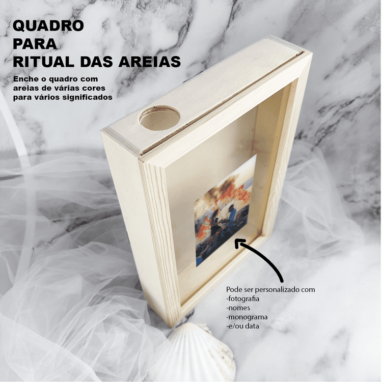 Quadro Caixa para Cerimónia das Areias - Cutxi Cutxi - Presentes Personalizados