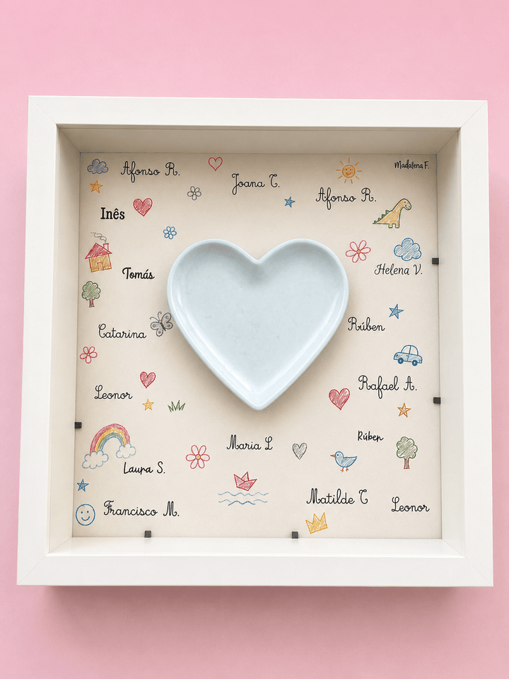 Quadro com Alma — Coração de Turma - Cutxi Cutxi - Presentes Personalizados