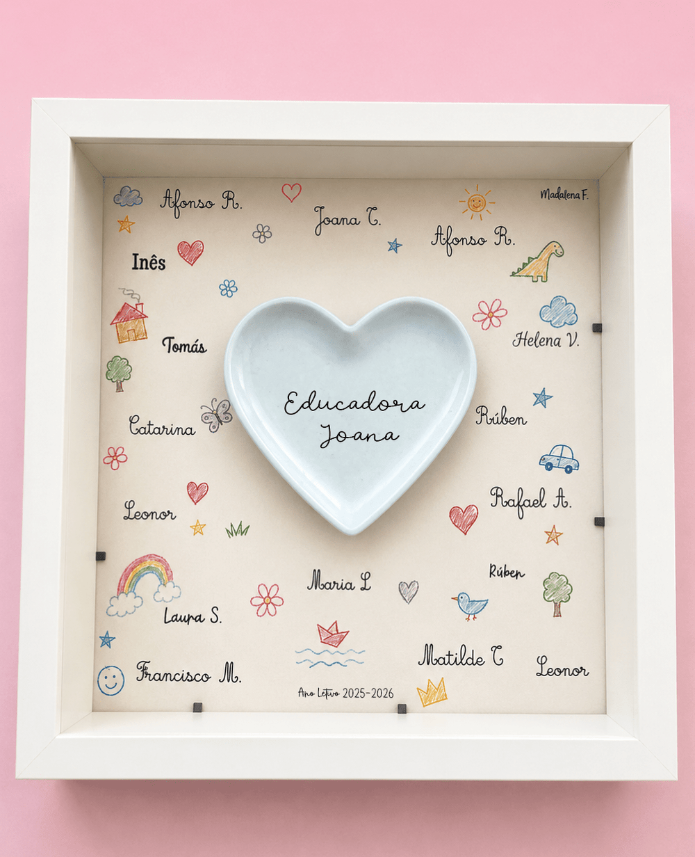 Quadro com Alma — Coração de Turma Assinaturas Reais - Cutxi Cutxi - Presentes Personalizados