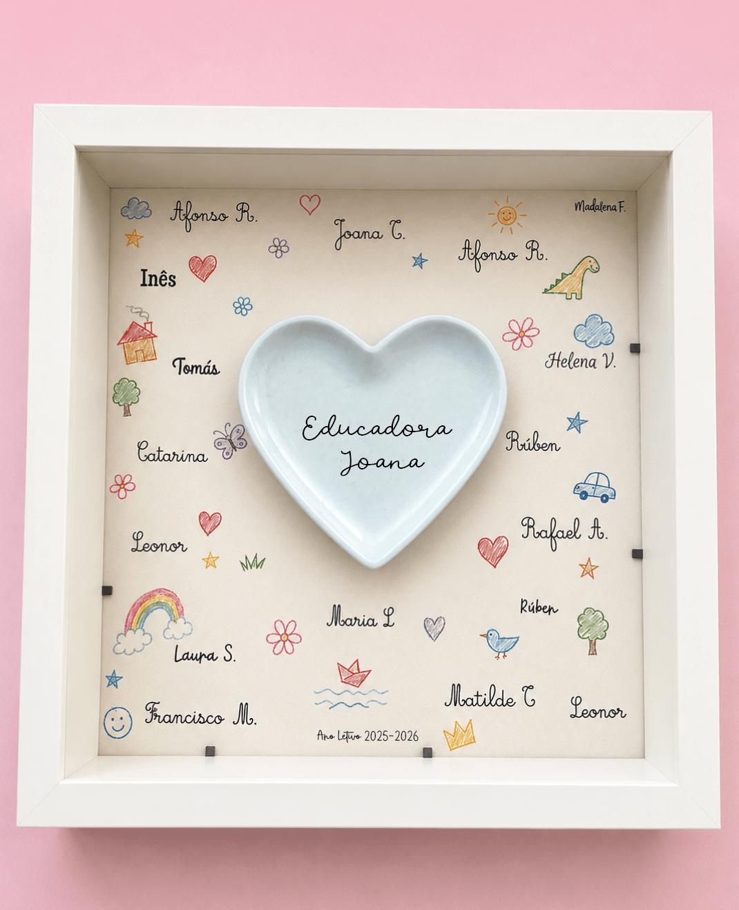 Quadro com Alma — Coração de Turma Assinaturas Reais - Cutxi Cutxi - Presentes Personalizados
