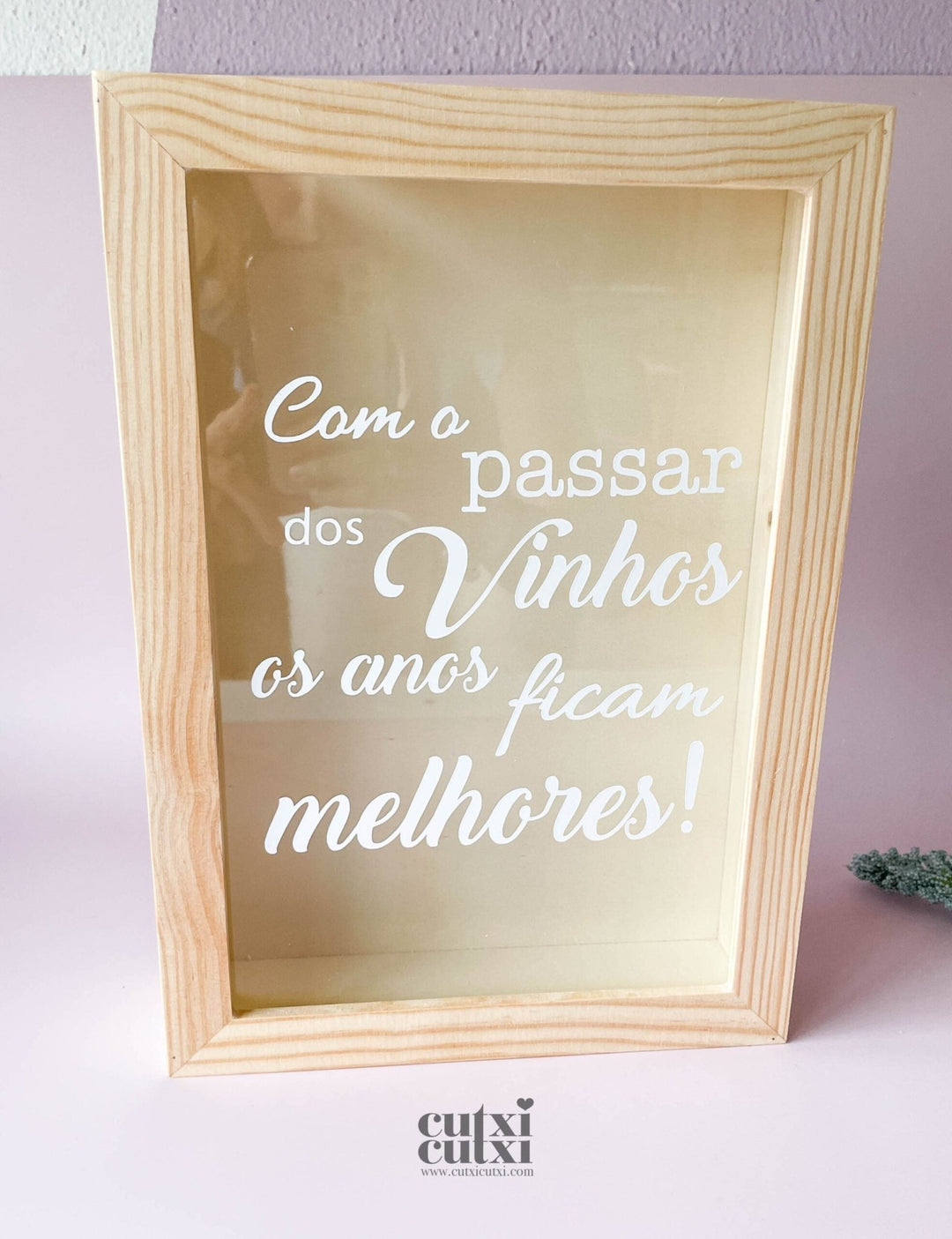 Quadro Guarda Rolhas ou Caricas Memórias - Cutxi Cutxi - Presentes Personalizados