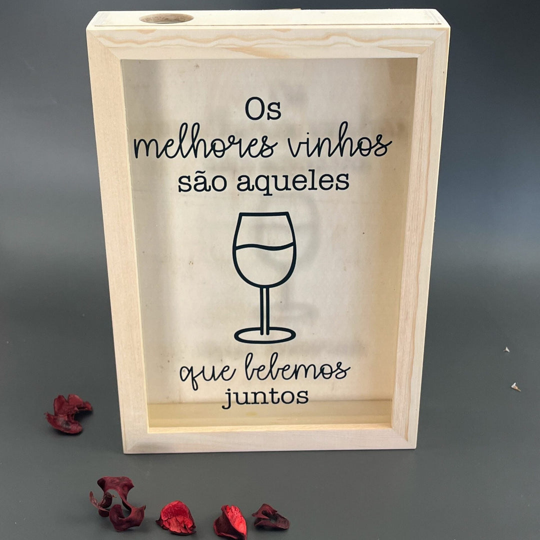 Quadro Guarda Rolhas ou Caricas Memórias - Cutxi Cutxi - Presentes Personalizados