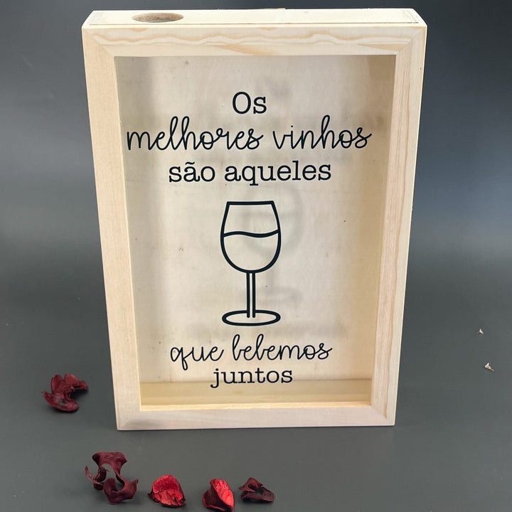 Quadro Guarda Rolhas ou Caricas Memórias - Cutxi Cutxi - Presentes Personalizados