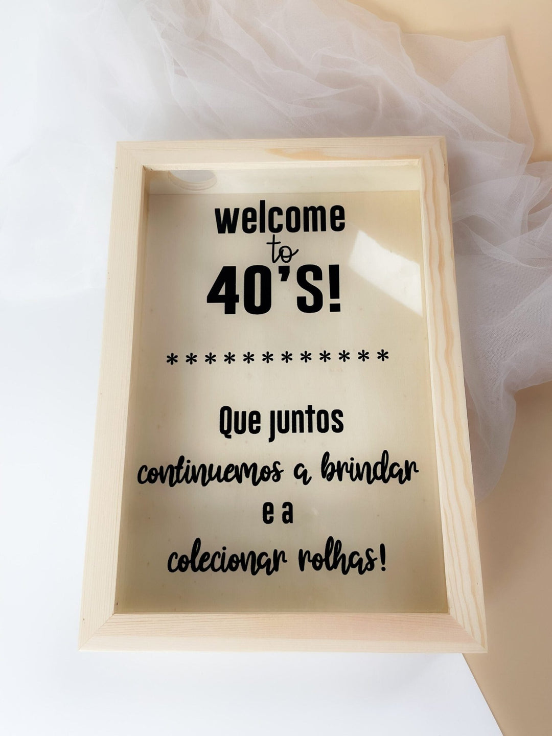 Quadro Guarda Rolhas ou Caricas Memórias com fotografia - Cutxi Cutxi - Presentes Personalizados
