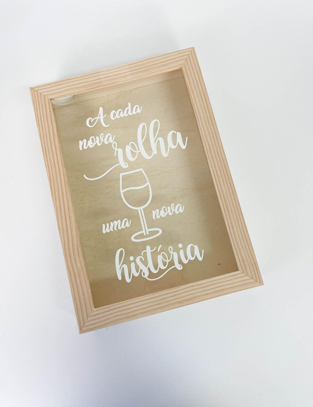 Quadro Guarda Rolhas ou Caricas Memórias com fotografia - Cutxi Cutxi - Presentes Personalizados